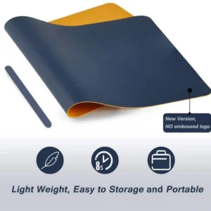 Leatherette Desk Mat & Organizer